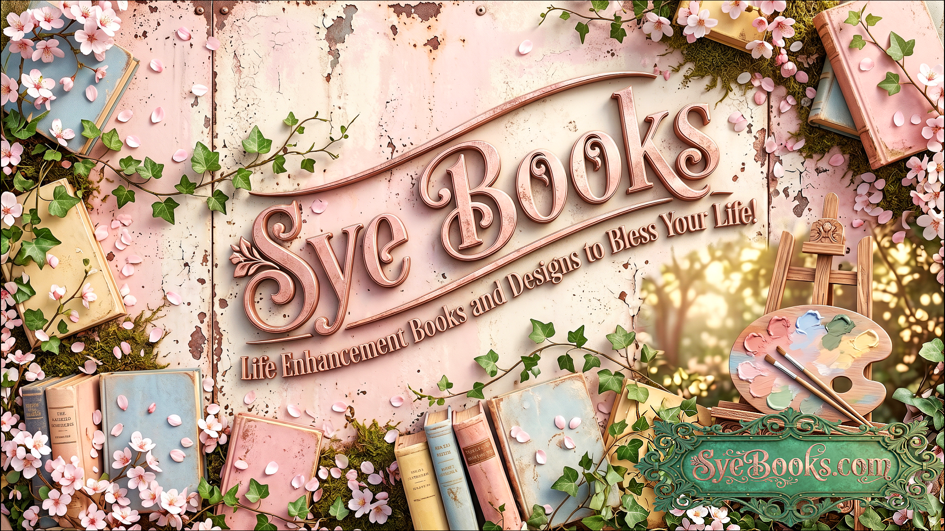 Sye Books Front Window Storefront - Life Enhancement Books, Strategic Planners, and Vision Board Notebooks